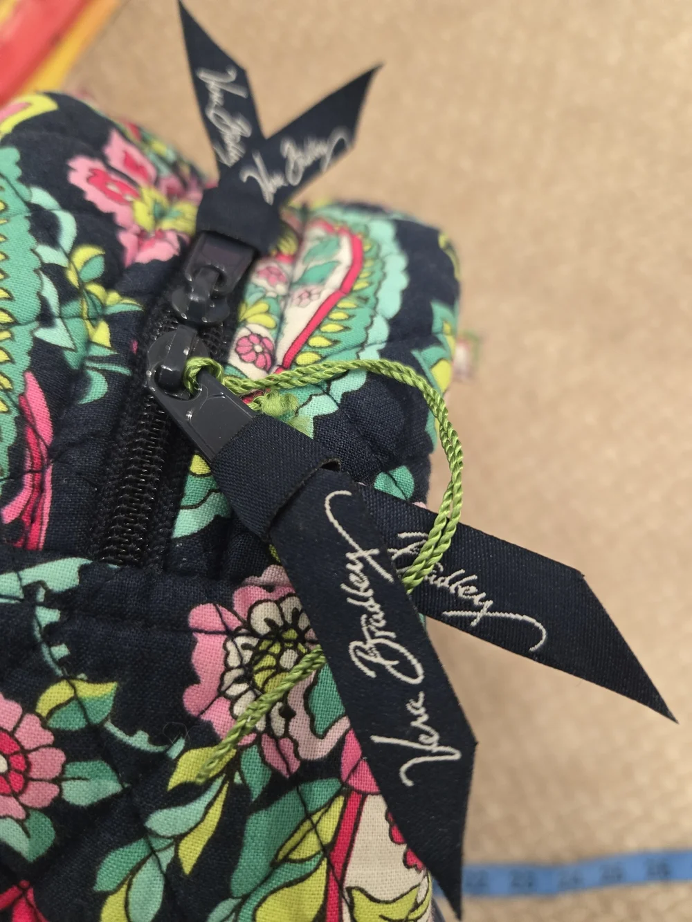 Vera Bradley Grand Cosmetic Bag Floral Quilted Travel Case